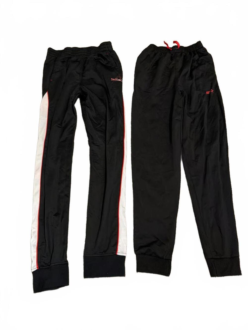 STX & Spalding Boys Black Athletic Pants Large Lot of 2